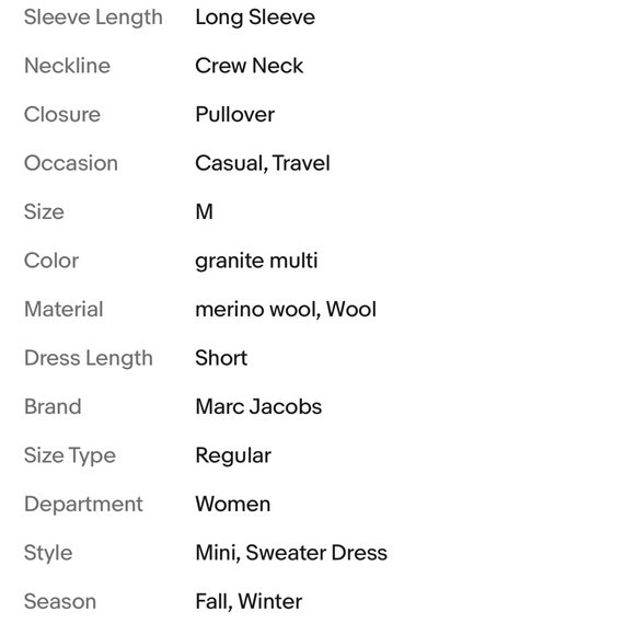 - NWT. Marc Jacob’s merino wool dress. - Picture 6 of 6